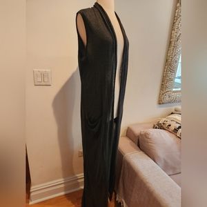 QED London Extra Long Maxi Sleeveless Knit Vest, US Size L
